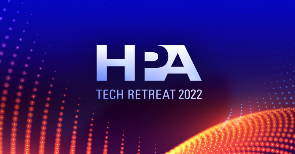 Image of the official banner of the HPA Tech Retreat 2022 banner which Diskover Data will attend from February 21 to 24, 2022.