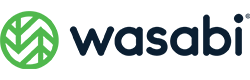 Wasabi logo, a technology partner of Diskover Data